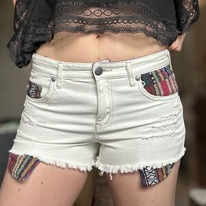 FREE PEOPLE white Indy shorts